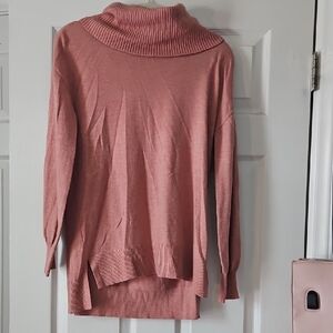 LOFT Dusty Rose Cowl Neck Sweater